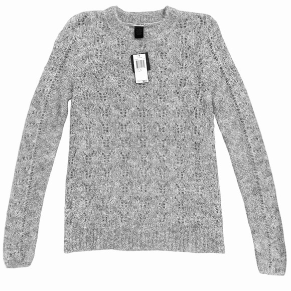 Magaschoni Sweaters - Magaschoni Women’s Small Gray Mohair Wool Blend Sweater Soft NWT